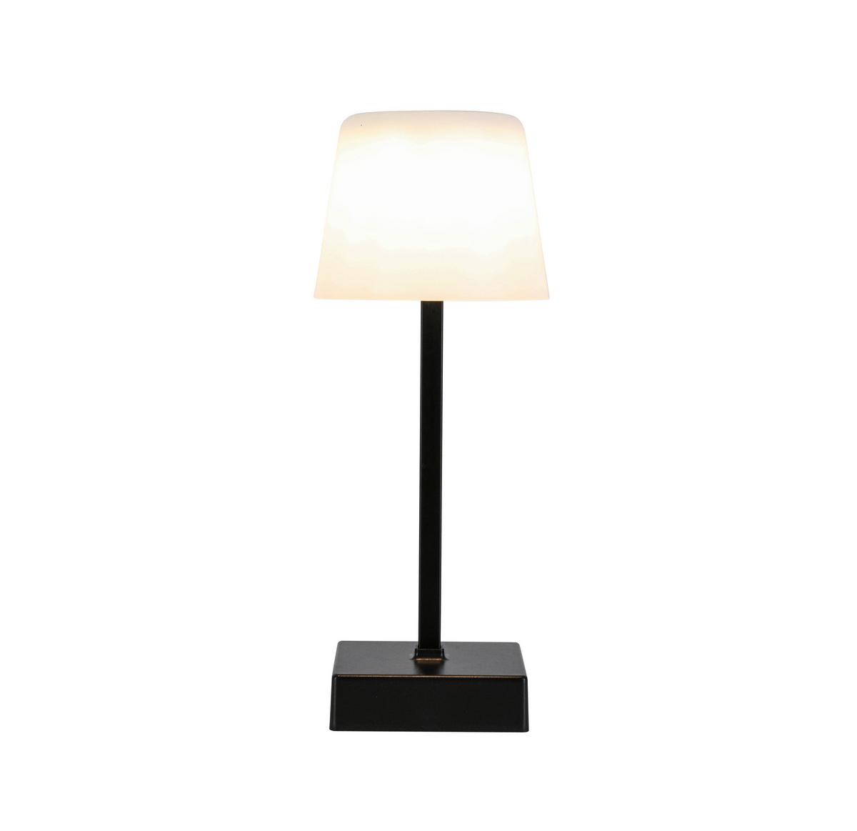 NABÍJATEĽNÁ STOLNÁ LAMPA EMO - čierna/biela, Modern, kov/plast (10,5/25cm) - Mömax