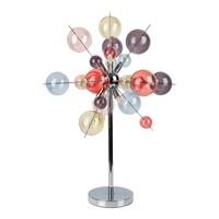 TISCHLEUCHTE Farbglas, Chrom - Chromfarben/Multicolor, Design, Glas/Metall (51/73cm) - Näve