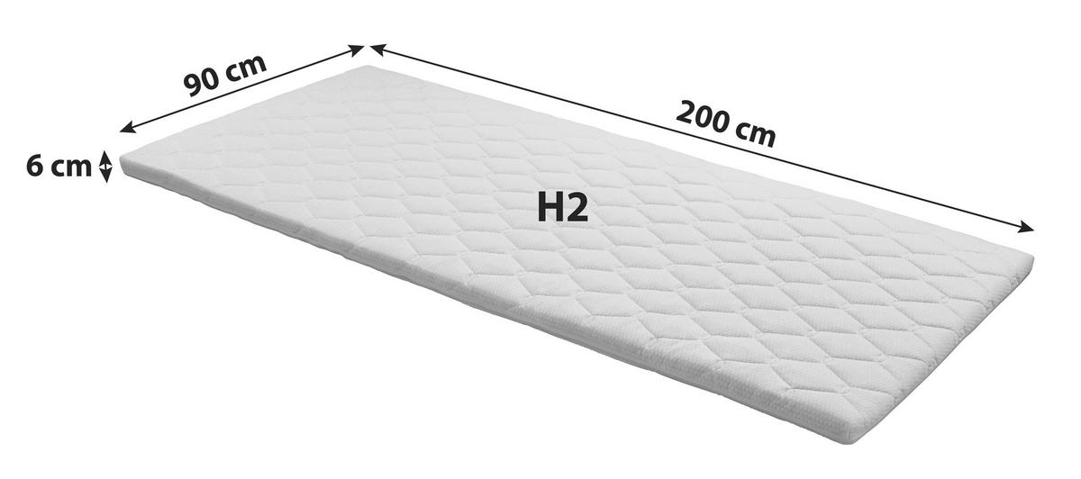 Vrchní matrace BETA studená pěna, 90x200cm - bílá, textil (90/200cm) - Primatex
