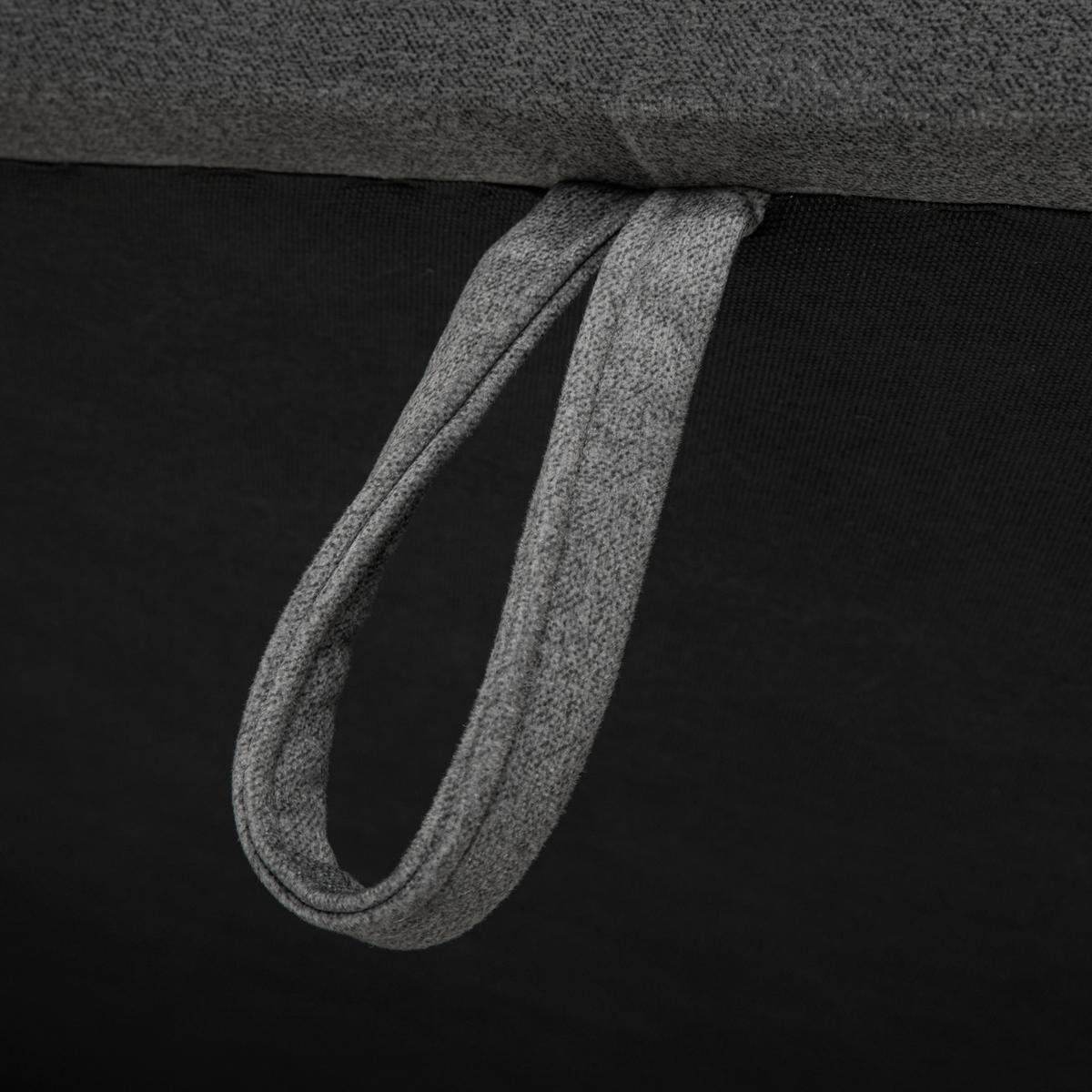 Postel boxspring s toperem, 200x200 cm, šedá - šedá/barvy chromu, Moderní, kov/dřevo (200/200cm) - Bessagi Home