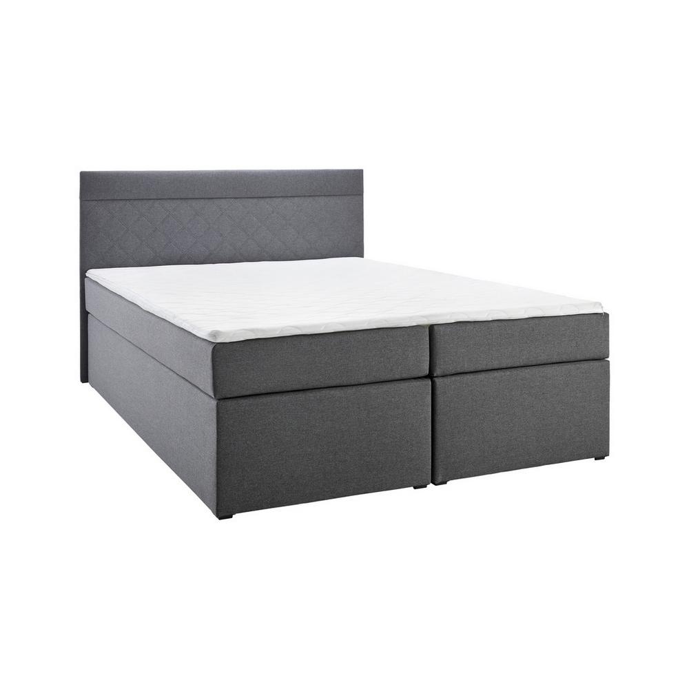 Boxspring postel ROSA, 140x200 cm, antracitová