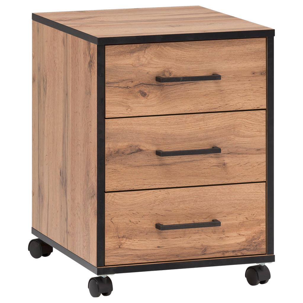 Rollcontainer Eiche Dekor Serie 2000 Bht 40,1x57x50 Cm