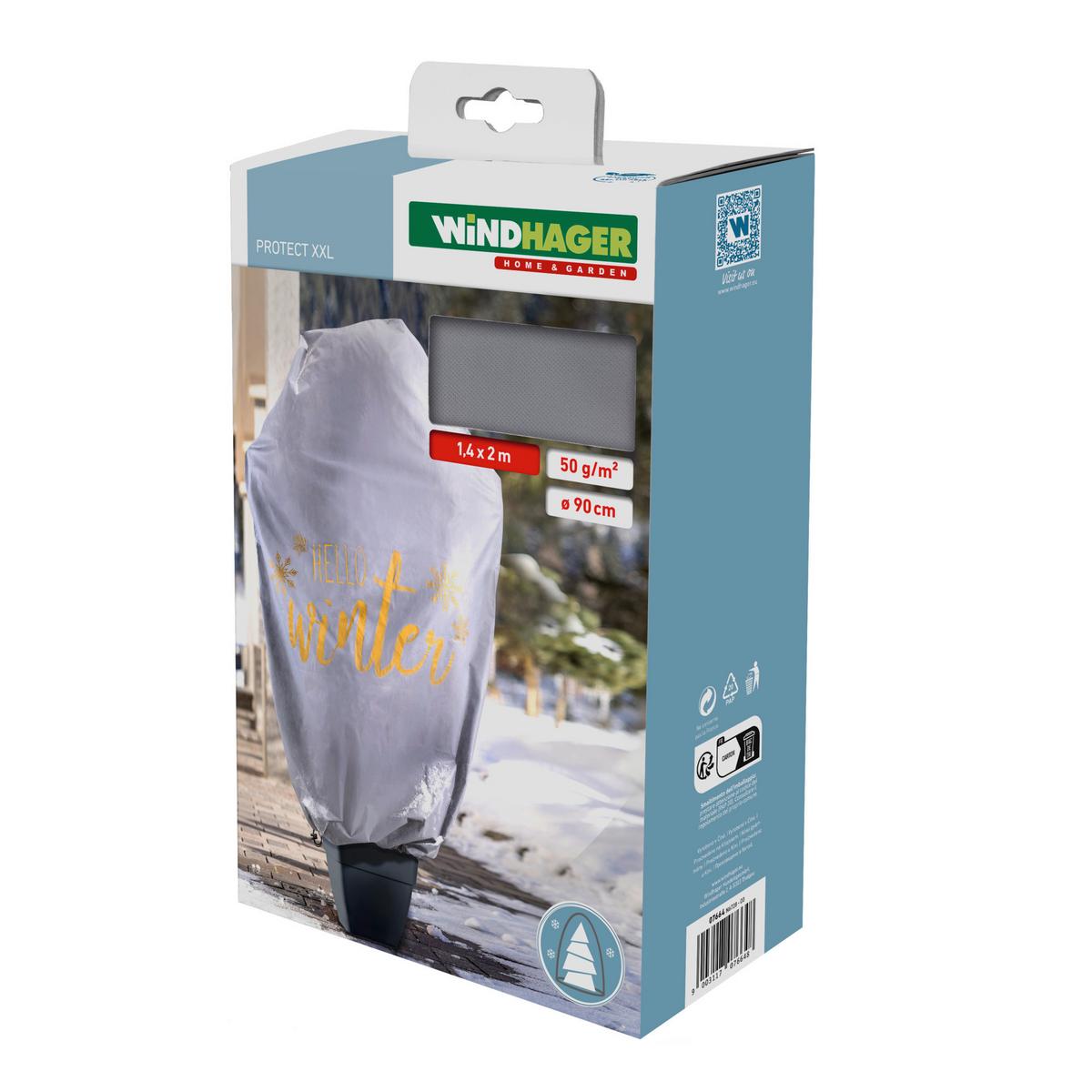 Winterdekohaube Protect Xl 140x200 Cm,witterungsbeständig - Grau, Basics, Kunststoff (140/200cm) - Windhager