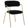 Stuhl-Set Arrow - Messingfarben/Schwarz, Design, Textil/Metall (58/79/61cm) - Livetastic