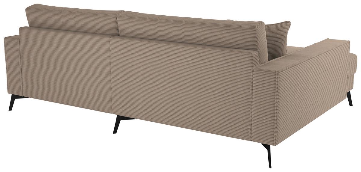 Ecksofa Ted Braun S: 174x228 Cm - Schwarz/Braun, Trend, Textil (174/228cm)