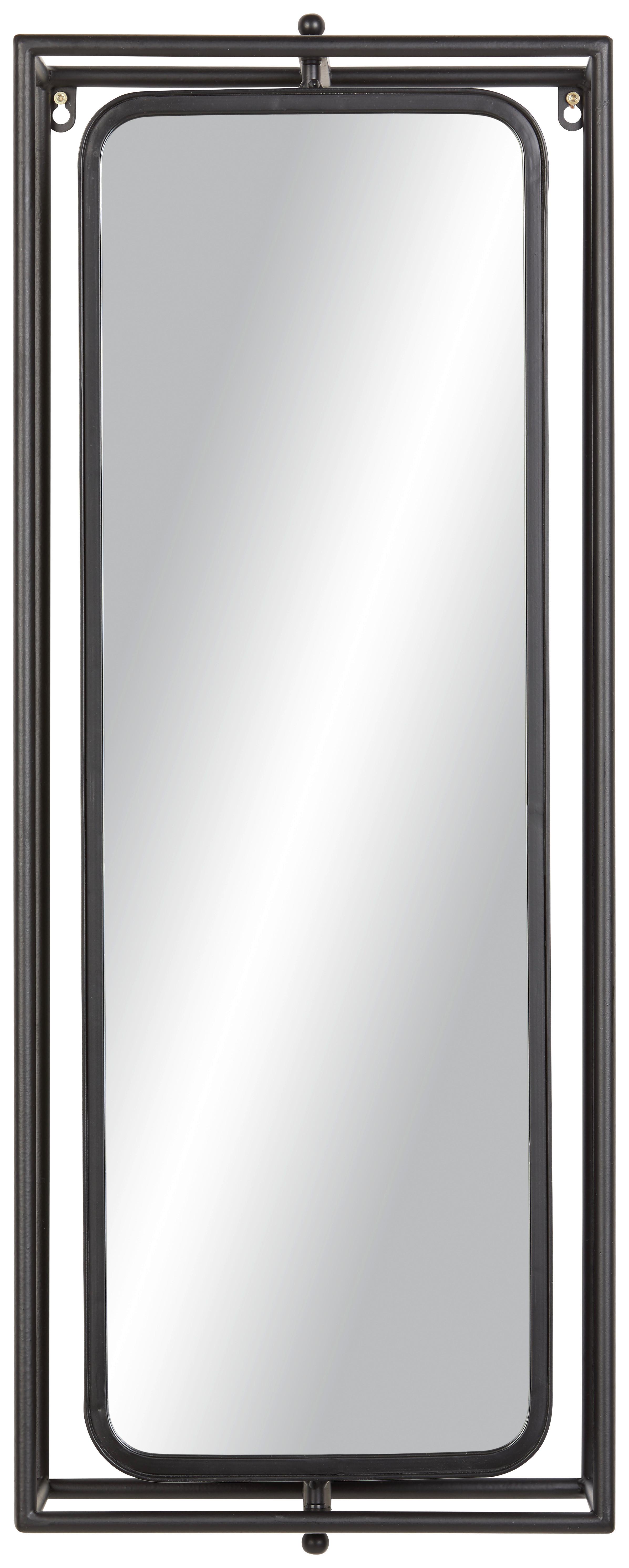 Otoční Regal BASTI - černá/tmavě šedá, Lifestyle, kov/dřevo (32/80/20cm) - Mömax