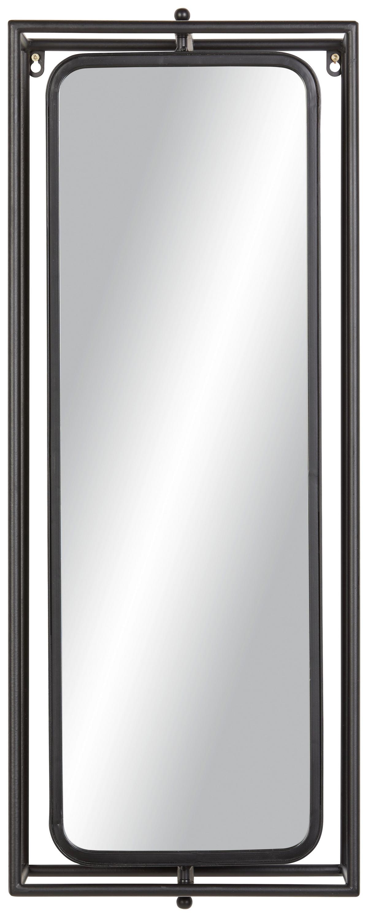 Otočný regál BASTI - svetlohnedá/čierna, Lifestyle, kov/drevo (32/80/20cm) - Mömax