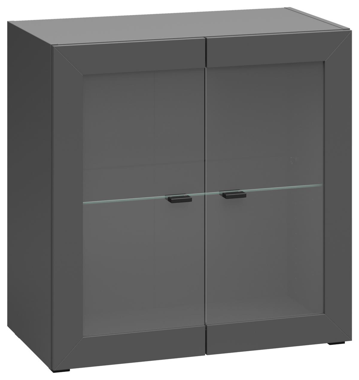 Stapelprogramm Sixty-Four - Eichefarben/Anthrazit, Trend, Holzwerkstoff (320/160/35cm)