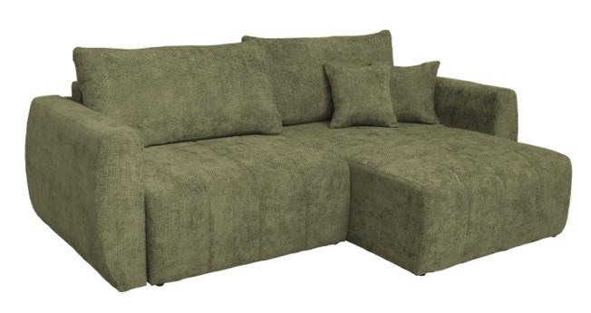 Rozkládací pohovka BALI, olivová, s úl. prostorem - šedá/černá, Moderní, dřevo/textil (245/74-90/104cm) - Luca Bessoni