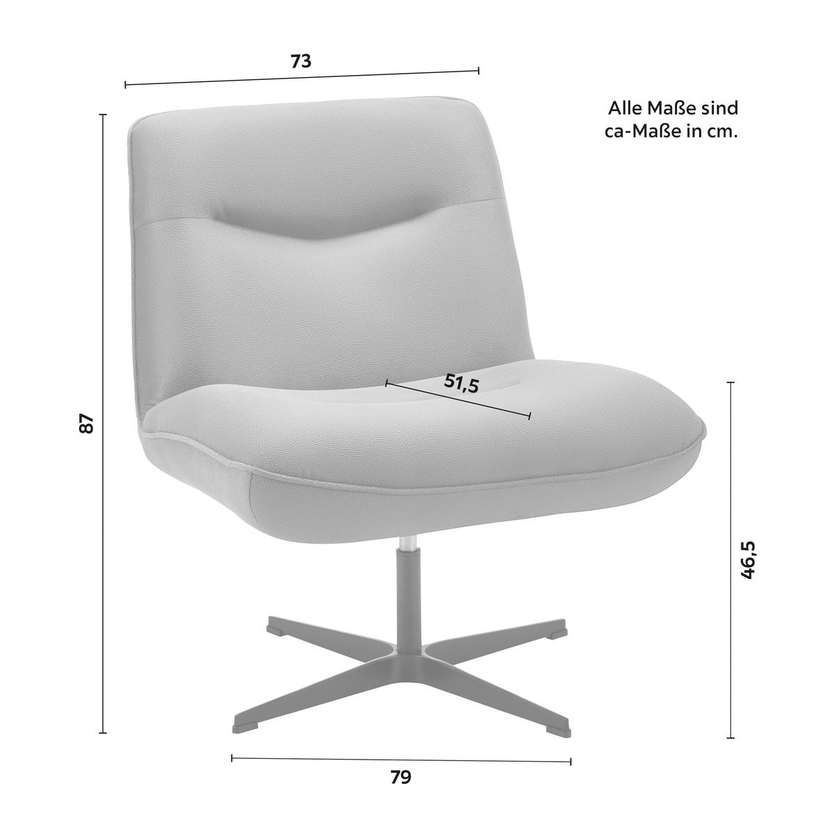 Křeslo SELENA - šedá/černá, Moderní, kov/dřevo (73/87/79cm) - Bessagi Home