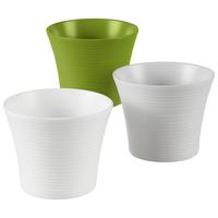 Übertopf Agneta - Salbeigrün/Hellgrau, KONVENTIONELL, Keramik (12/10,2cm) - Luca Bessoni