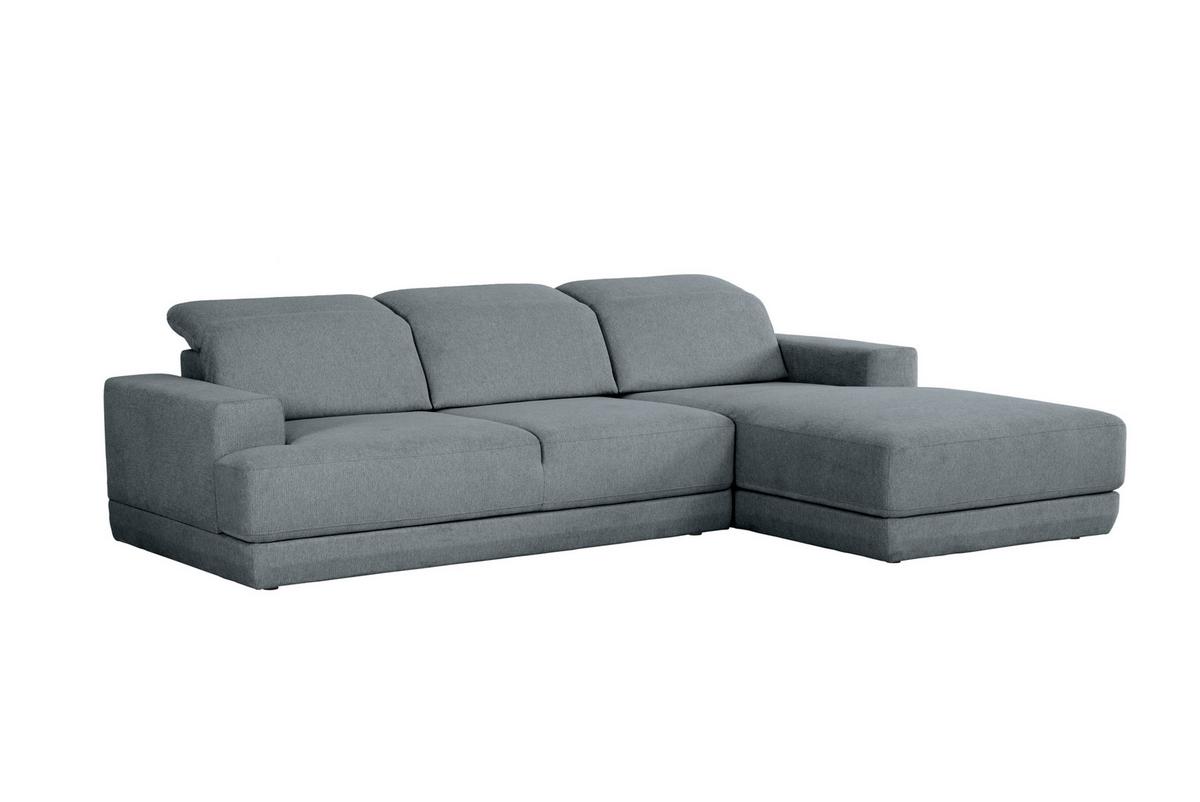 Ecksofa Frans Grau S: 204 Cm - Schwarz/Grau, Design, Textil (204/293cm) - MID.YOU