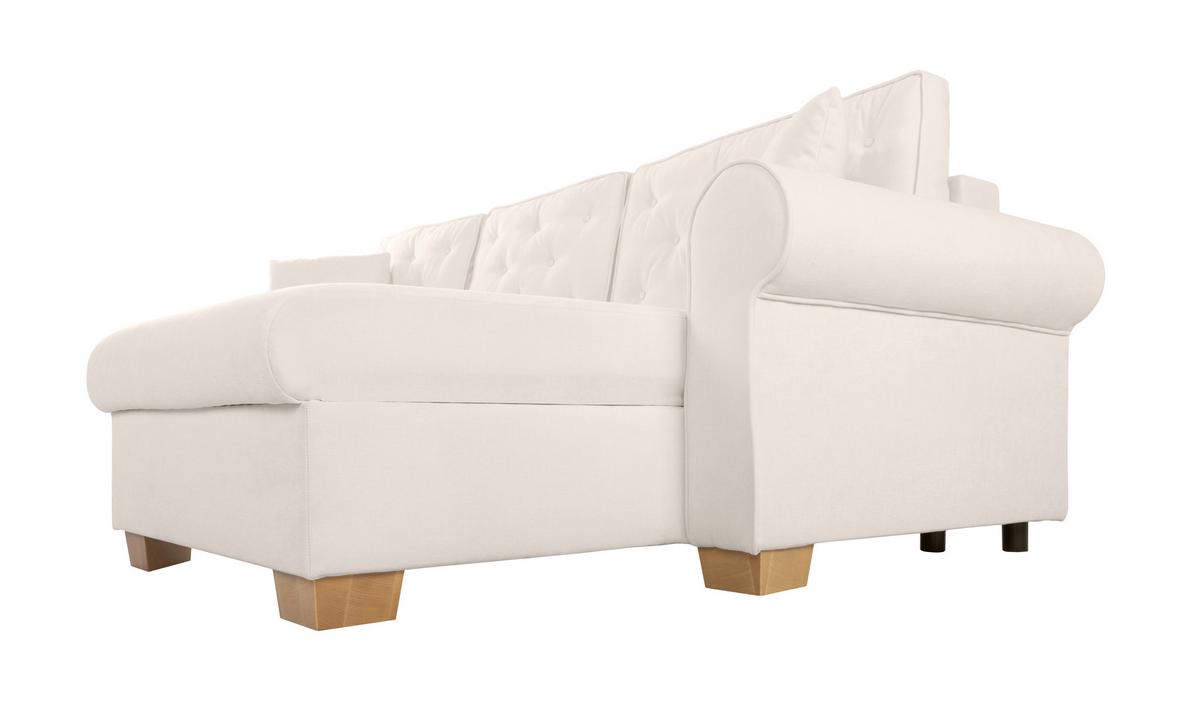 Ecksofa Arles, Creme 02 S: 266x161 Cm - Buchefarben/Creme, Design, Textil (266/161cm) - MID.YOU
