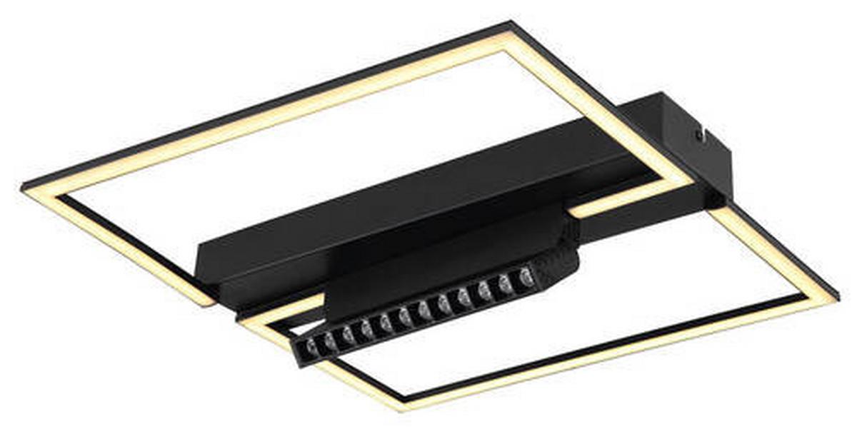 LED-Deckenleuchte 48462-42 - Opal/Schwarz, Design, Kunststoff/Metall (42/42/11cm) - Globo