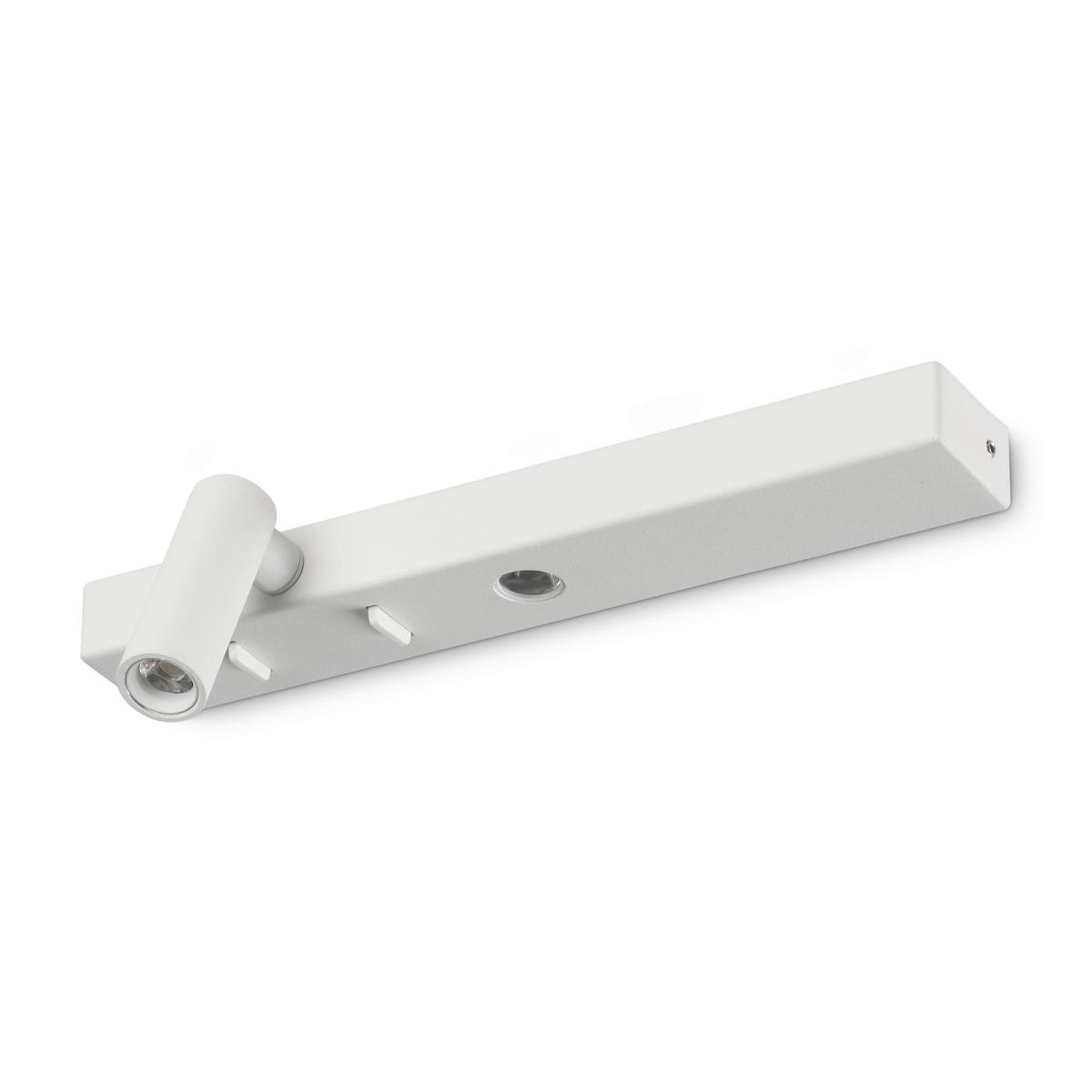 LED-Wandleuchte Bianco Weiß B: 6 cm - Weiß, Basics, Metall (22/6/6,5cm) - Ideal Lux