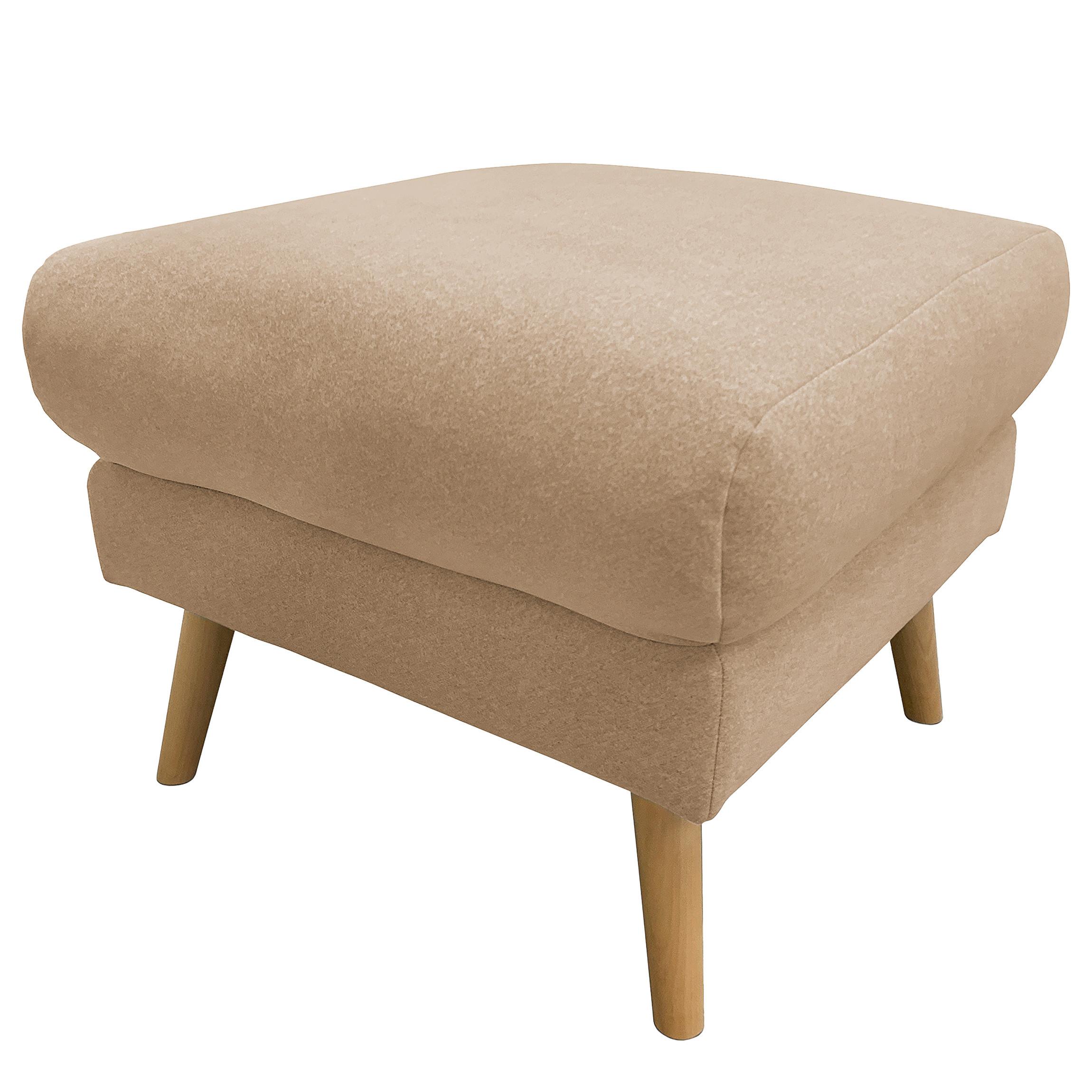 Hocker Tromso Beige B: 61 cm - Beige/Buchefarben, Design, Textil (61/49/65cm) - Livetastic