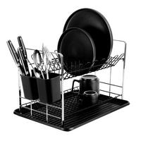 Geschirrabtropfkorb Schwarz, Bxhxt: 29x32x48 Cm - Schwarz, Basics, Metall (29/32/48cm)