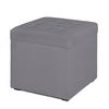 Sitzwürfel Pouf Welle S Mit Stauraum Grau H: 45 Cm - Schwarz/Grau, Basics, Textil (45/45/42cm) - P & B