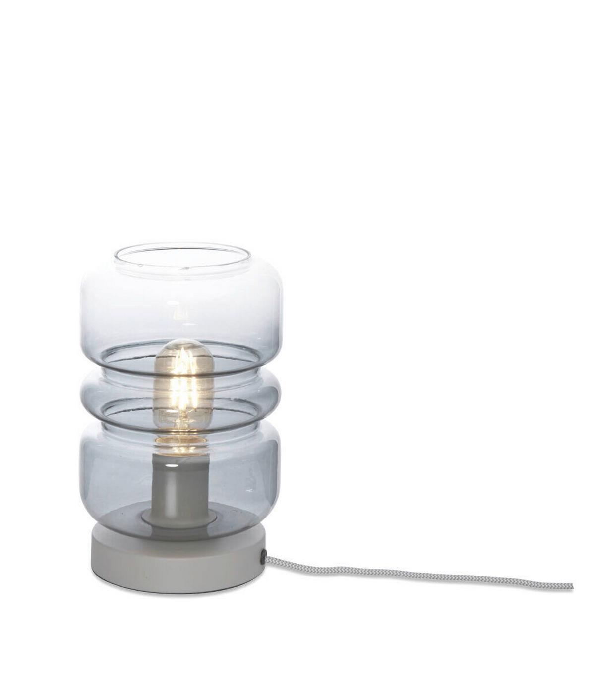 Tischleuchte Verona - Hellgrau, Trend, Glas (15/23cm) - It's about Romi
