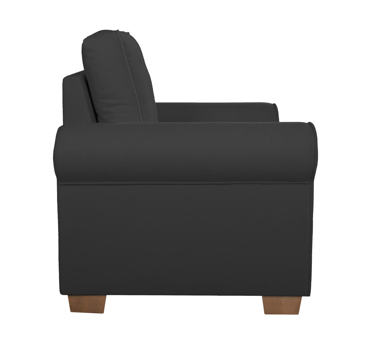 Sessel Arles, Anthrazit 99 B: 93 Cm - Anthrazit/Buchefarben, Design, Textil (93/89/82cm) - MID.YOU