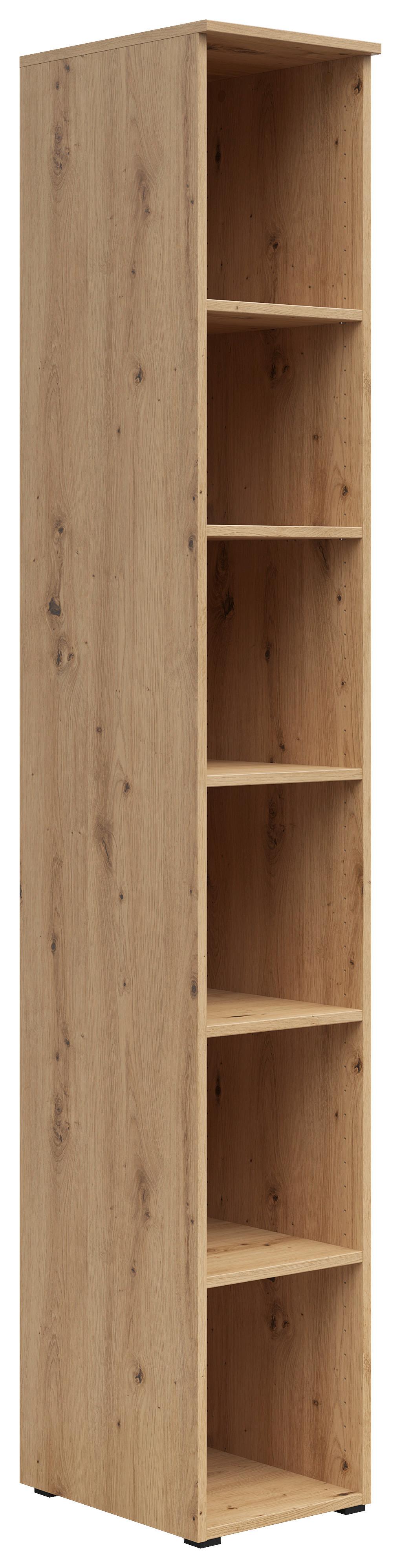 Regál MULTISTAURAUM š. 30 cm - antracitová/dub artisan, Moderní, kompozitní dřevo/plast (30/195/40cm)