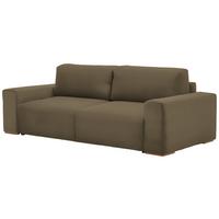 Schlafsofa Vouge Grün Bettkasten, B: 255 Cm - Buchefarben/Schwarz, KONVENTIONELL, Textil (255/86/123cm) - Livetastic