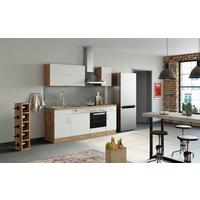 Küchenzeile Sorrento ohne Geräte 210 cm Weiß - Eiche Wotan/Weiß, MODERN, Holzwerkstoff (210cm) - Held