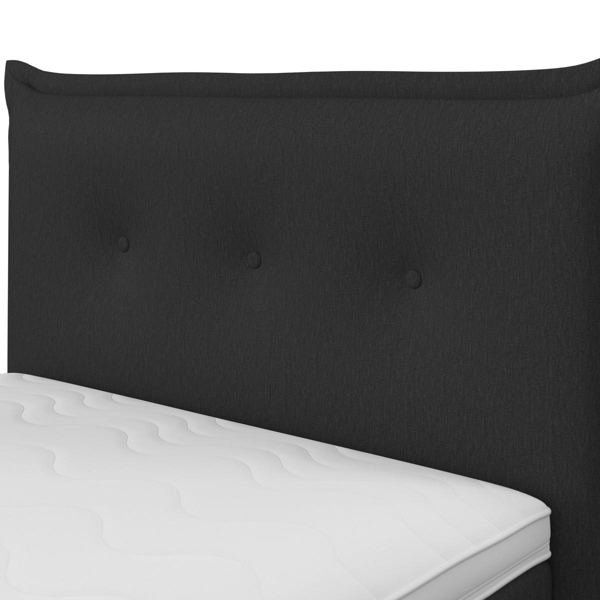 Boxspringová postel POLO 90x200, tmavě šedá - černá/tmavě šedá, Moderní, dřevo/textil (90/200cm) - Bessagi Home