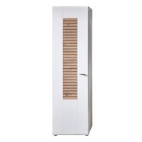 Garderobenschrank Fresno Weiß/eiche Artisan, B: 55 Cm - Schwarz/Weiß, Design, Holzwerkstoff (55/201/40cm) - Livetastic