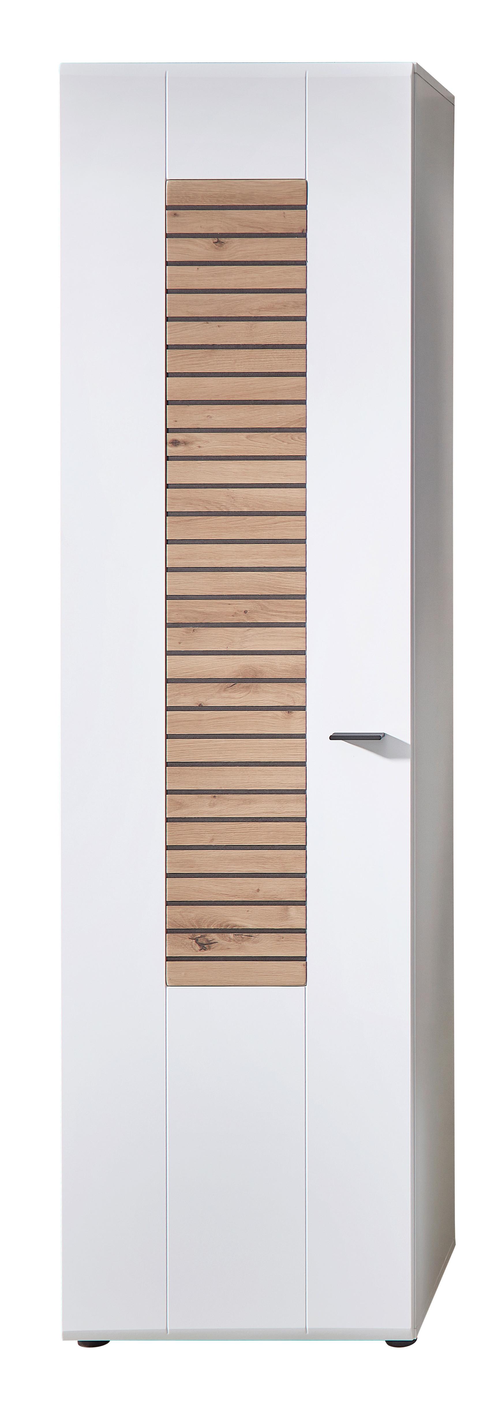 Garderobenschrank Fresno Weiß/Eiche Artisan, B: 55 cm