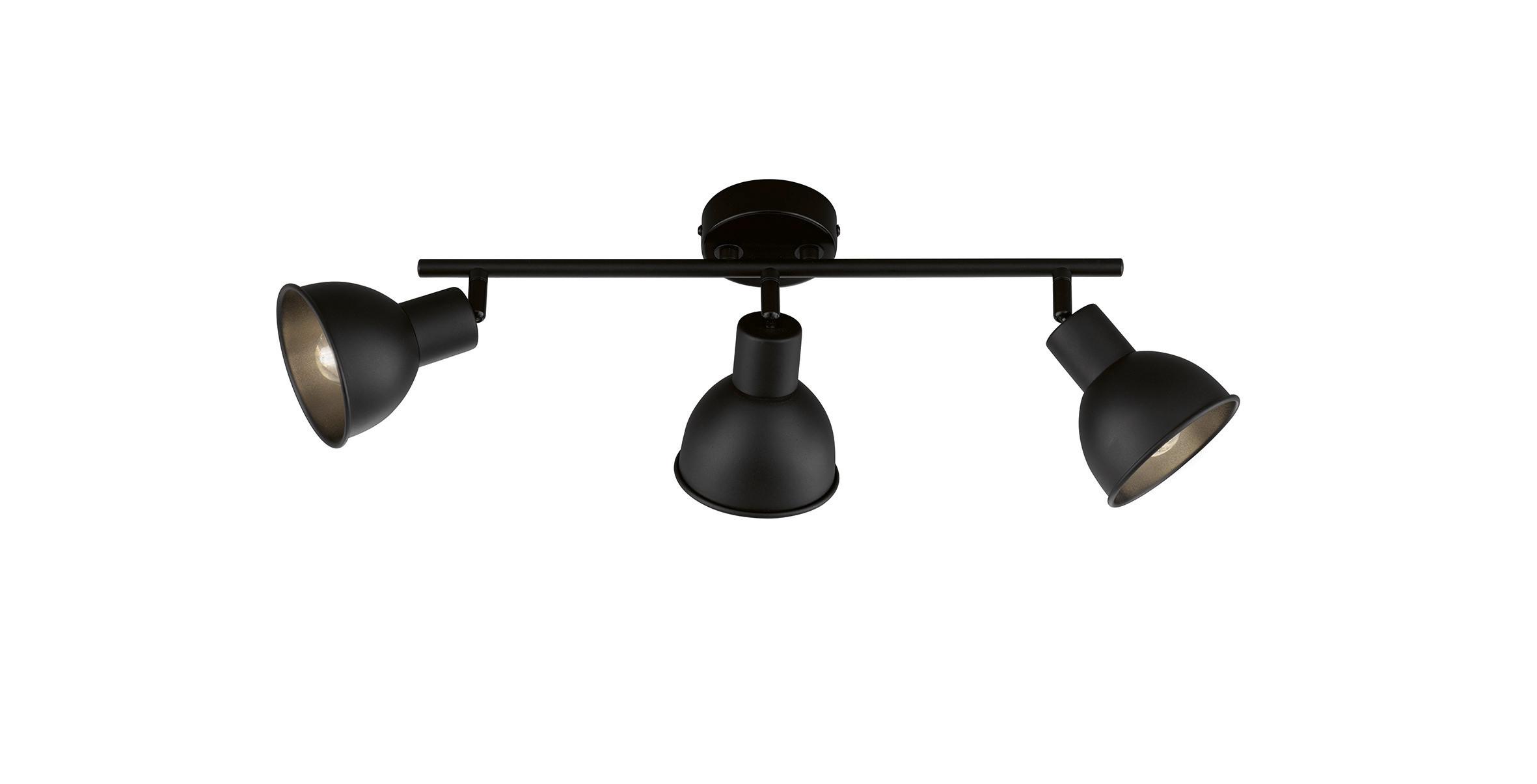 Strahler Speedy 3-Flammig, drehbar, L: 45 cm - Schwarz, Design, Metall (45/11,5/17cm) - Fischer & Honsel