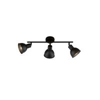 Strahler Speedy 3-Flammig, drehbar, L: 45 cm - Schwarz, Design, Metall (45/11,5/17cm) - Fischer & Honsel