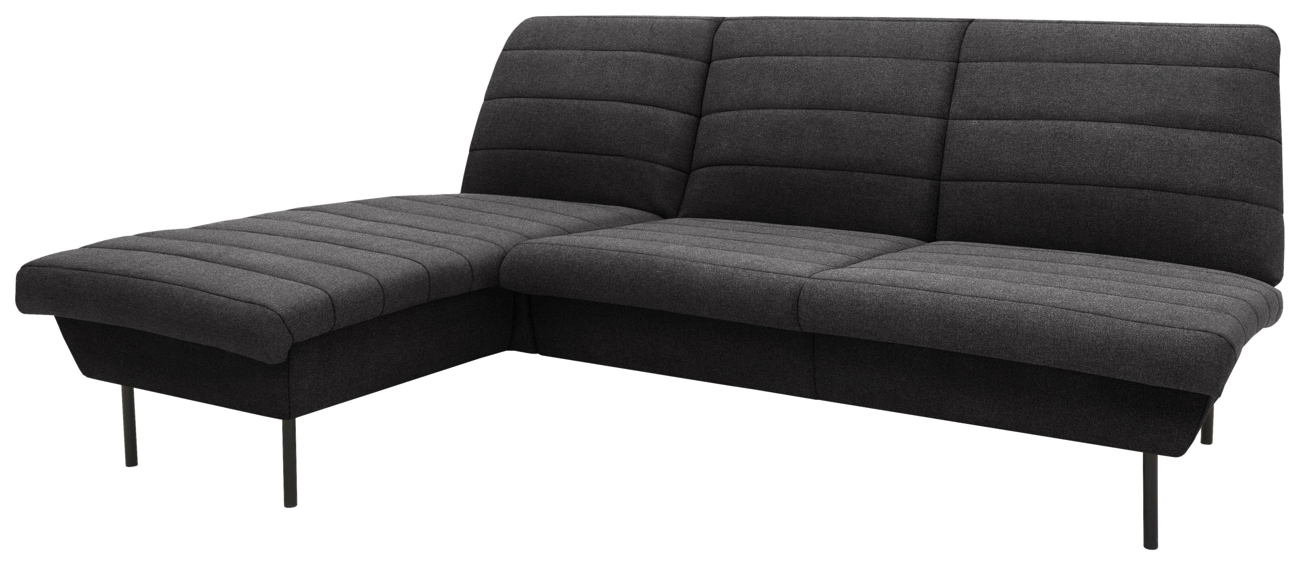 Ecksofa Looks Ix - Anthrazit/Schwarz, Design, Textil (168/214cm) - LOOKS by W.Joop