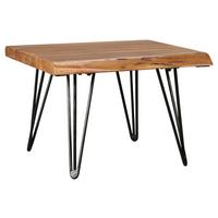 Konferenční stolek MAHILO masív - černá/barvy sheesham, Design, kov/dřevo (56/51/38cm) - MID.YOU