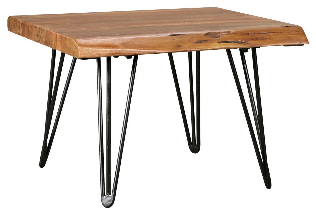 Konferenční stolek MAHILO masív - černá/barvy sheesham, Design, kov/dřevo (56/51/38cm) - MID.YOU