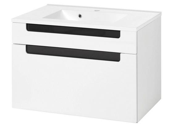 Waschtischkombi Siena 80cm Weiß/hglz Anthrazit - Anthrazit/Weiß, MODERN, Holzwerkstoff/Kunststoff (80/54/47cm) Waschtischkombi Siena 80cm Weiß/hglz Anthrazit - Anthrazit/Weiß, MODERN, Holzwerkstoff/Kunststoff (80/54/47cm)