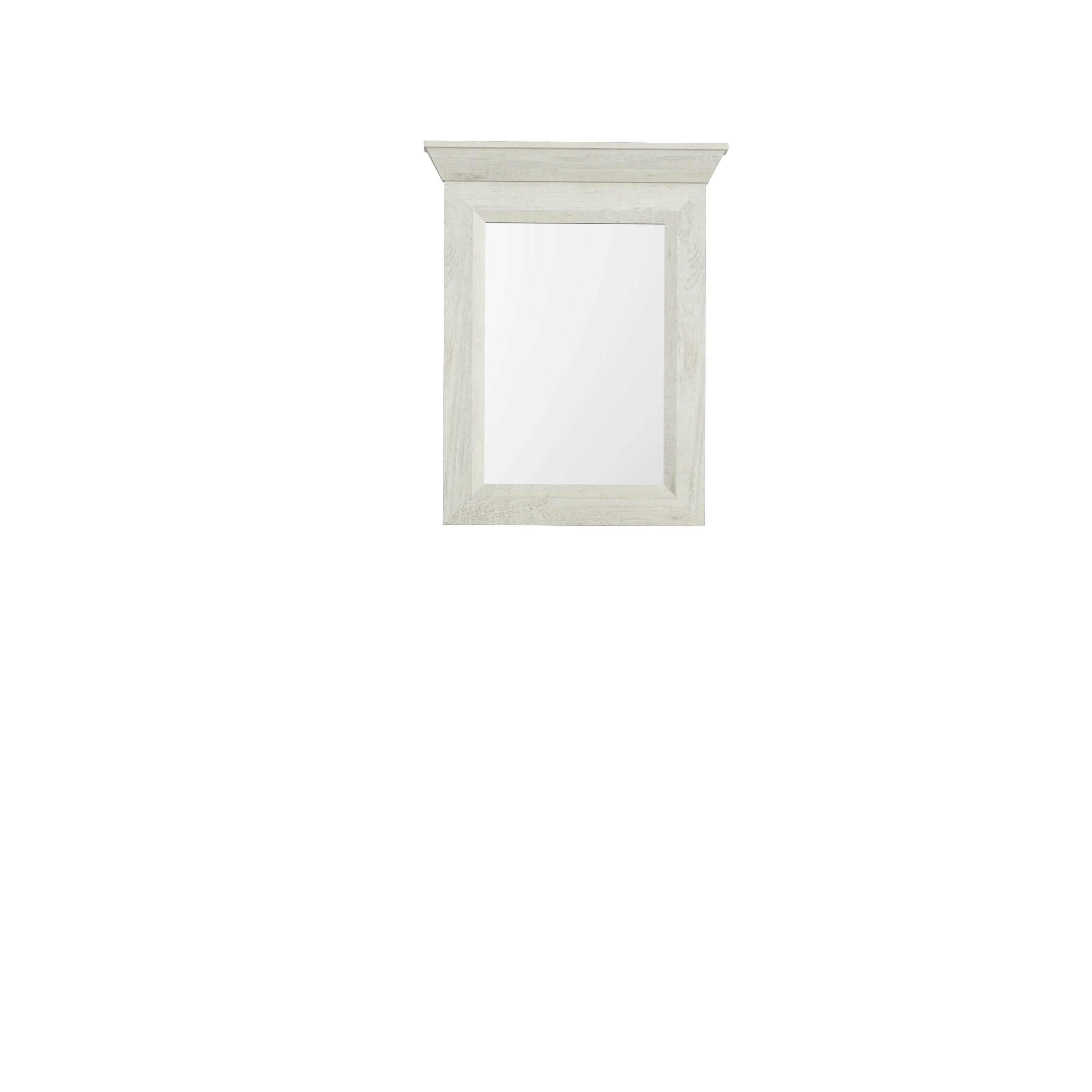 Wandspiegel Kashmir Rechteckig BxH: 72,1x92,8 cm Pinien Dekor - Weiß/Pinienfarben, Basics, Glas/Holzwerkstoff (72,1/92,8/7,3cm) - Livetastic