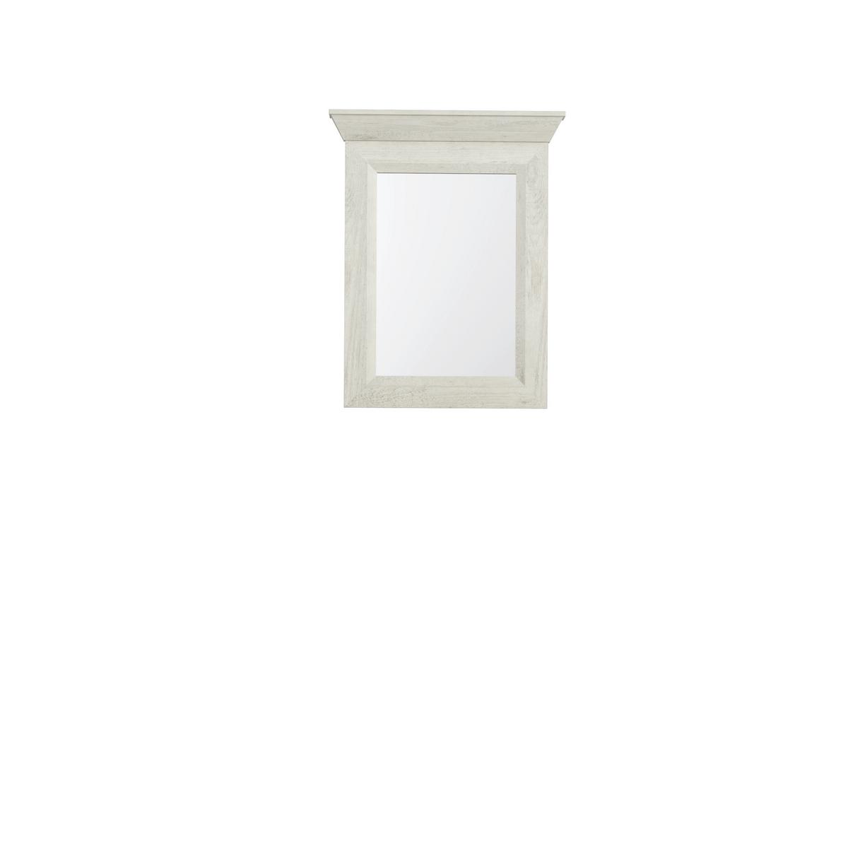 Wandspiegel Kashmir Rechteckig BxH: 72,1x92,8 cm Pinien Dekor - Weiß/Pinienfarben, Basics, Glas/Holzwerkstoff (72,1/92,8/7,3cm) - Livetastic