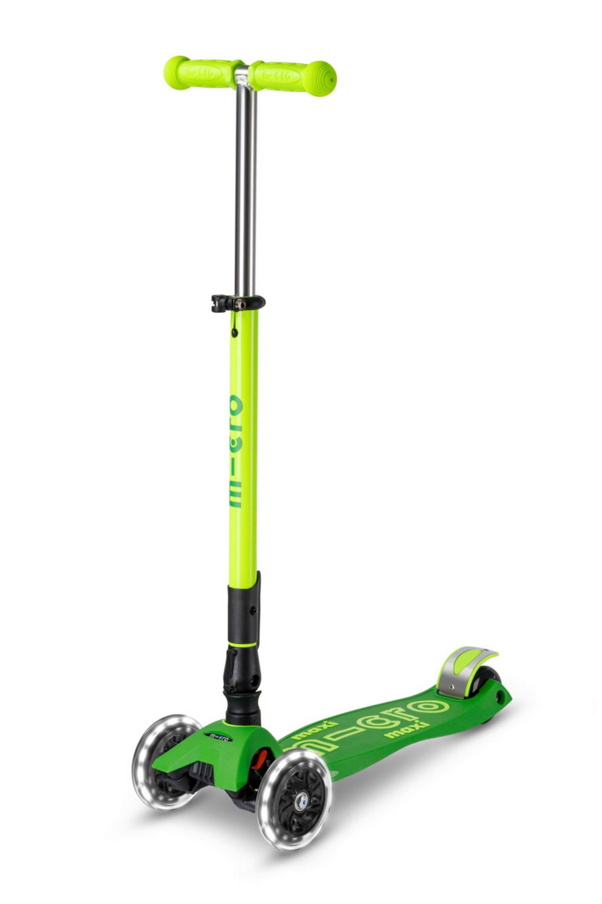Kinderscooter Grün Mmd229 Maxi Foldable Green - Grün, Basics, Kunststoff (57/26,5/67-91cm) - Micro Mobility