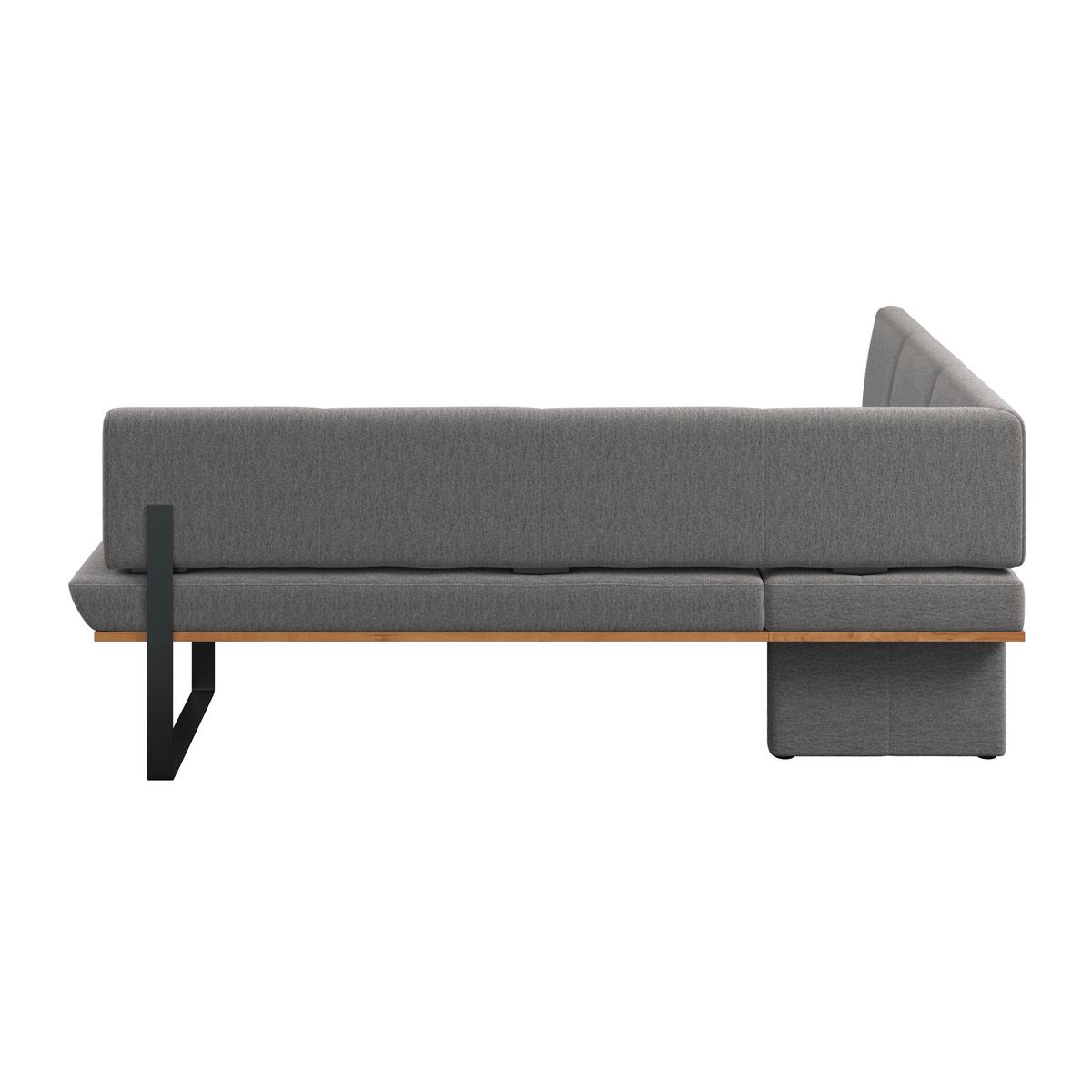 Eckbank Dunkelgrau/Schwarz Tristan 175x225 cm - Schwarz/Grau, MODERN, Holz/Textil (175/225cm) - James Wood