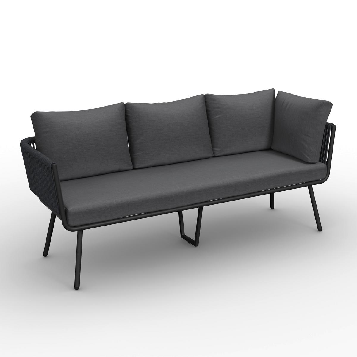 JEDÁLENSKÁ TERASOVÁ SÚPRAVA CAMEA - farba duba/tmavosivá, Modern, kov/textil - Bessagi Garden