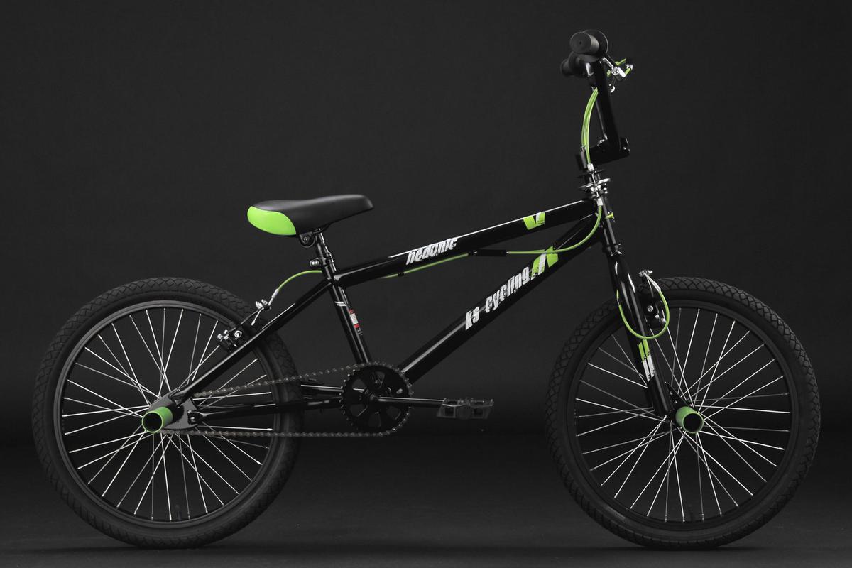 Bmx Bmx Freestyle 20 Zoll - Schwarz/Grün, Basics, Metall - Atrigo