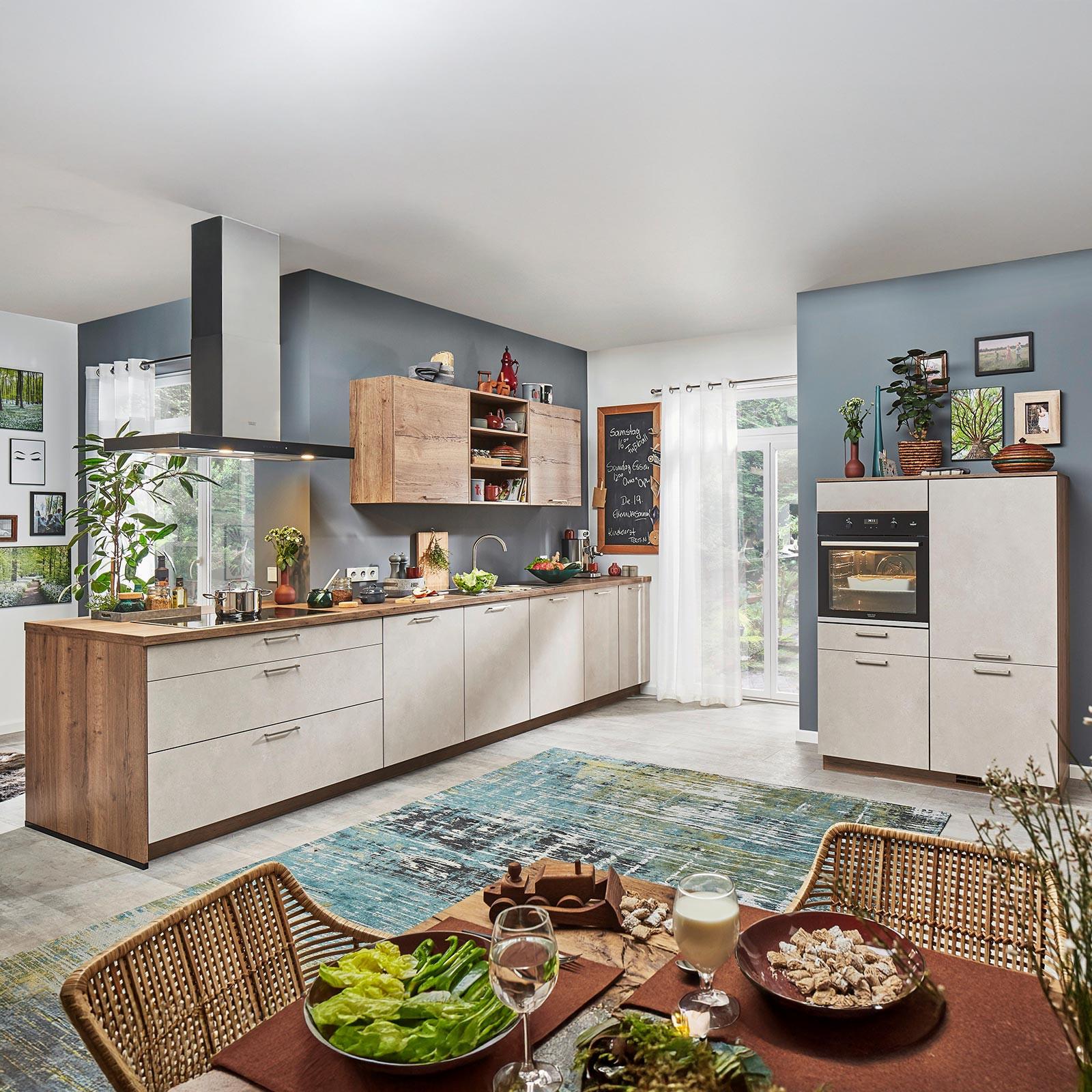 Einbauküche Riga/singapur Frei Planbar Klassisch - MODERN, Holzwerkstoff - Vertico