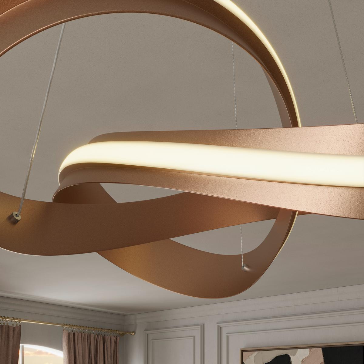 LED-HÄNGELEUCHTE JOSEFINA - Cappuccino, Kunststoff/Metall (52l) - Luca Bessoni