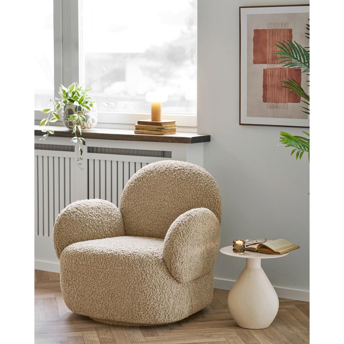 Beistelltisch Calais Creme B: 36cm - Creme, Design, Metall (36/36/40cm) - MID.YOU