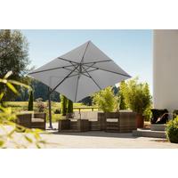 Ampelschirm Rhodos Twist BxHxT: 358x263x300 cm Hellgrau - Anthrazit/Hellgrau, Basics, Textil/Metall (358/263/300cm) - Schneider