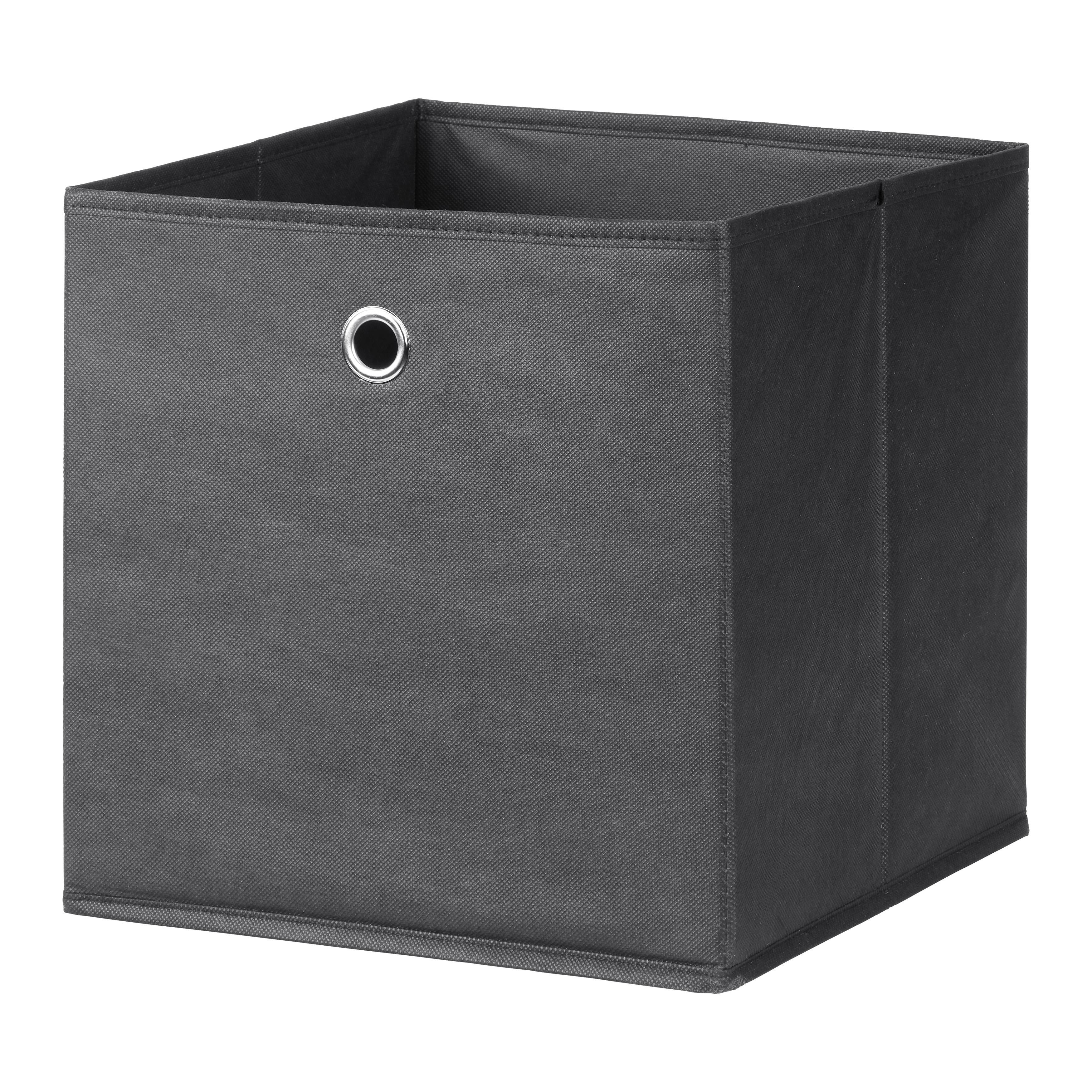 SKLADACÍ BOX FIBI -BASED- -EXT- - čierna, Konventionell, kartón/textil (30/30/30cm) - Based