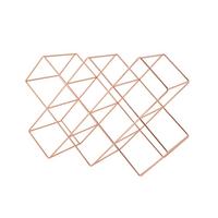 Weinregal Eisen Kupferfarben 8 Flaschen BxH16,6x31cm - Kupferfarben, Basics, Metall (46/16,6/31cm) - Echtwerk