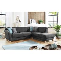 Ecksofa Gotland schwarz, 257x212 cm - Schwarz/Naturfarben, KONVENTIONELL, Textil (257/212cm) - Sit & More