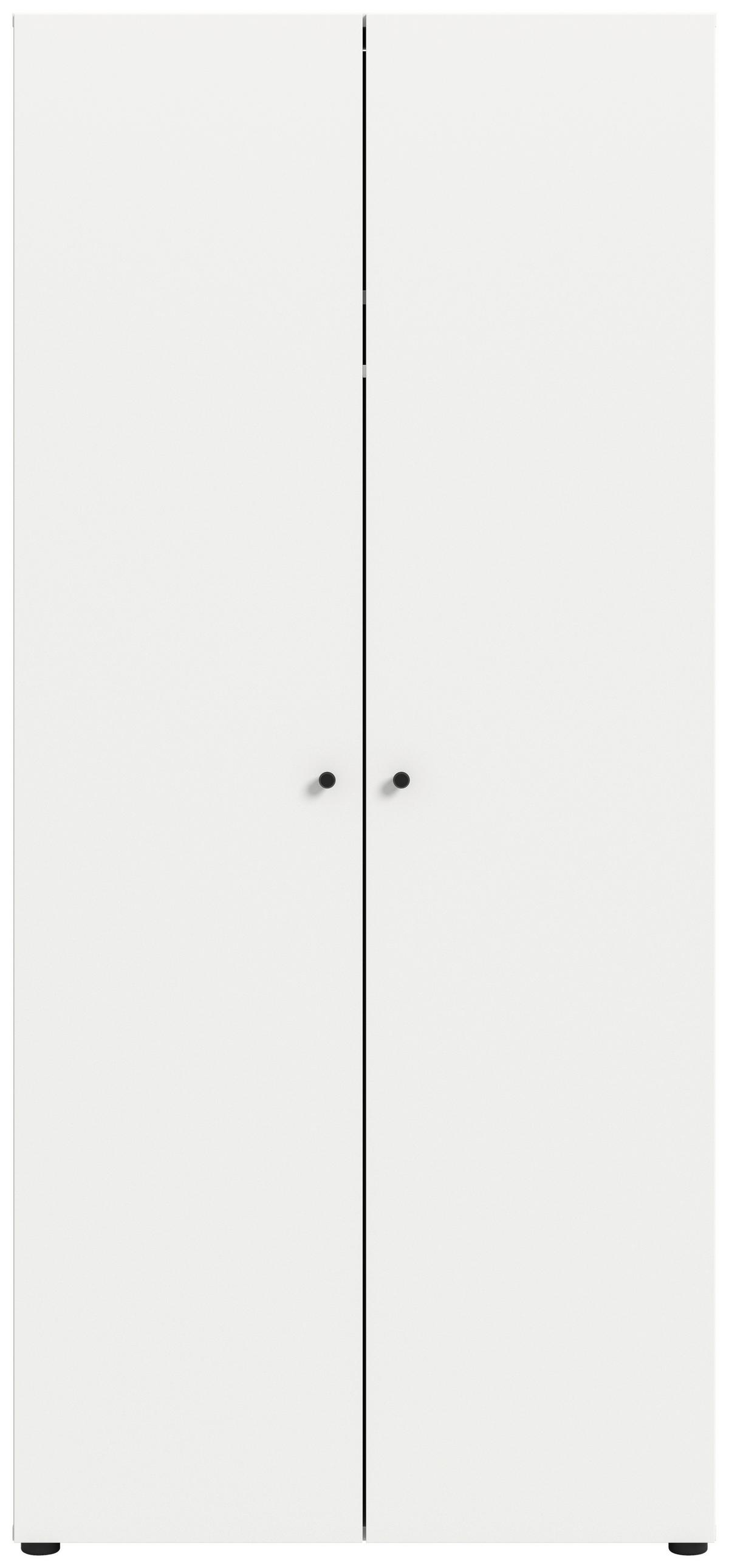 Drehtürenschrank Darwin, Weiß B: 80 Cm - Weiß, MODERN, Holzwerkstoff (80/176/51cm) - MID.YOU